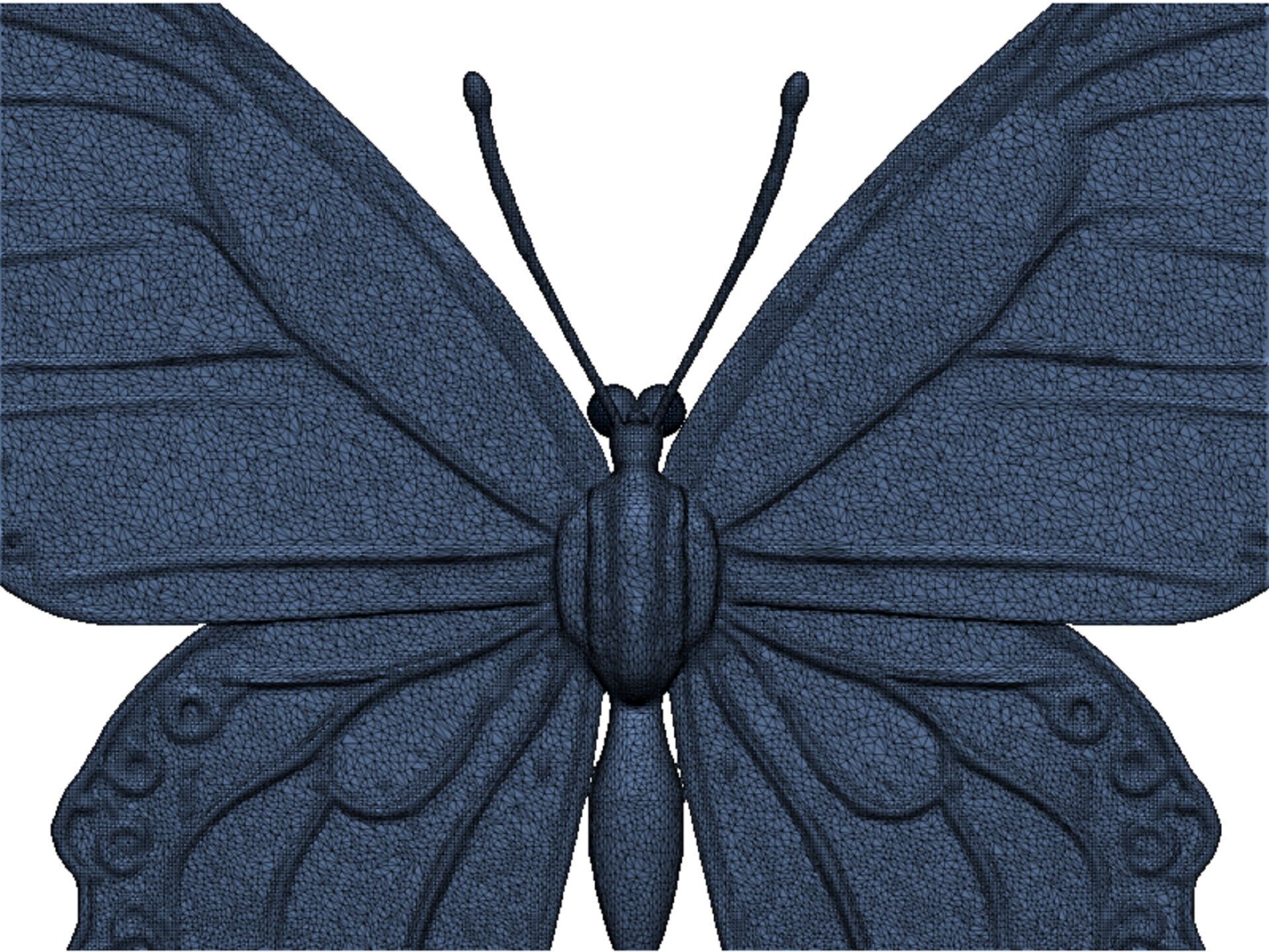 butterfly pendant 3D print model_6