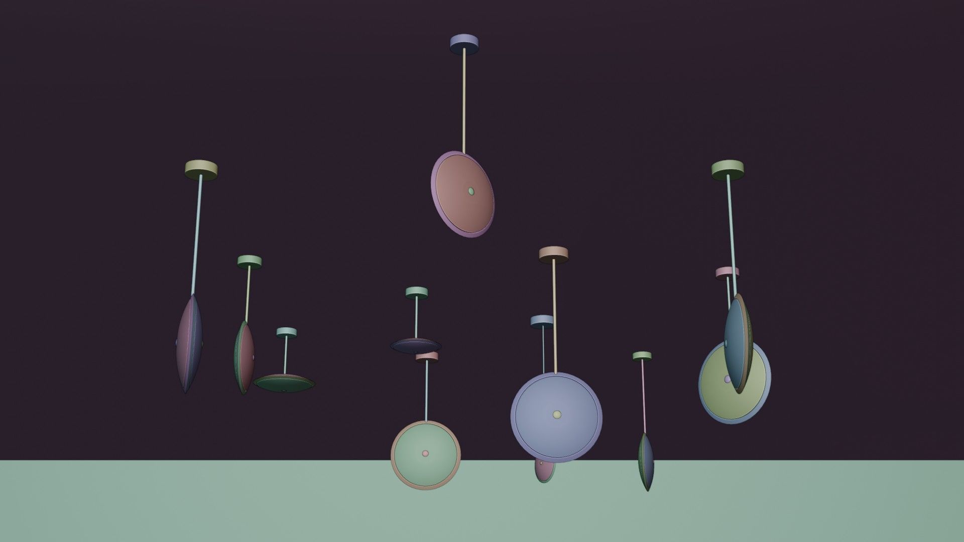 Pendant Ceiling Lamps 3D model_11