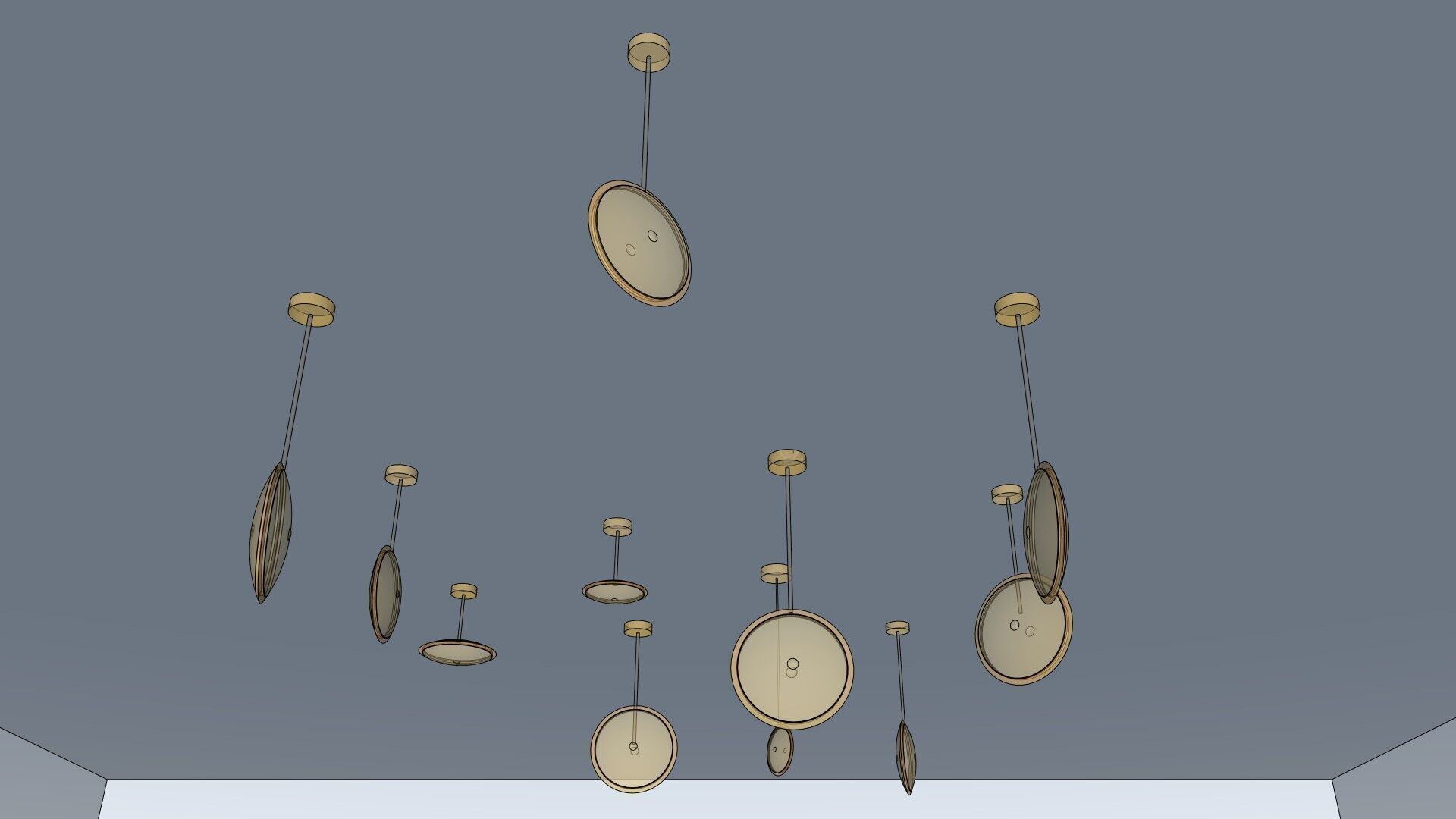 Pendant Ceiling Lamps 3D model_5