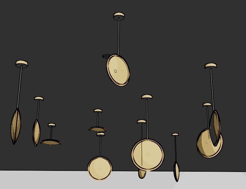 Pendant Ceiling Lamps 3D model_33