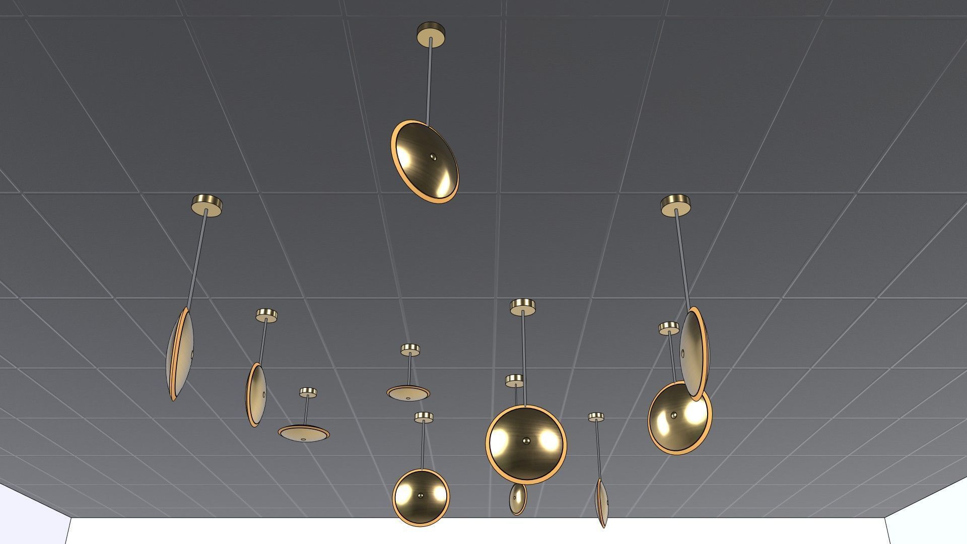 Pendant Ceiling Lamps 3D model_2