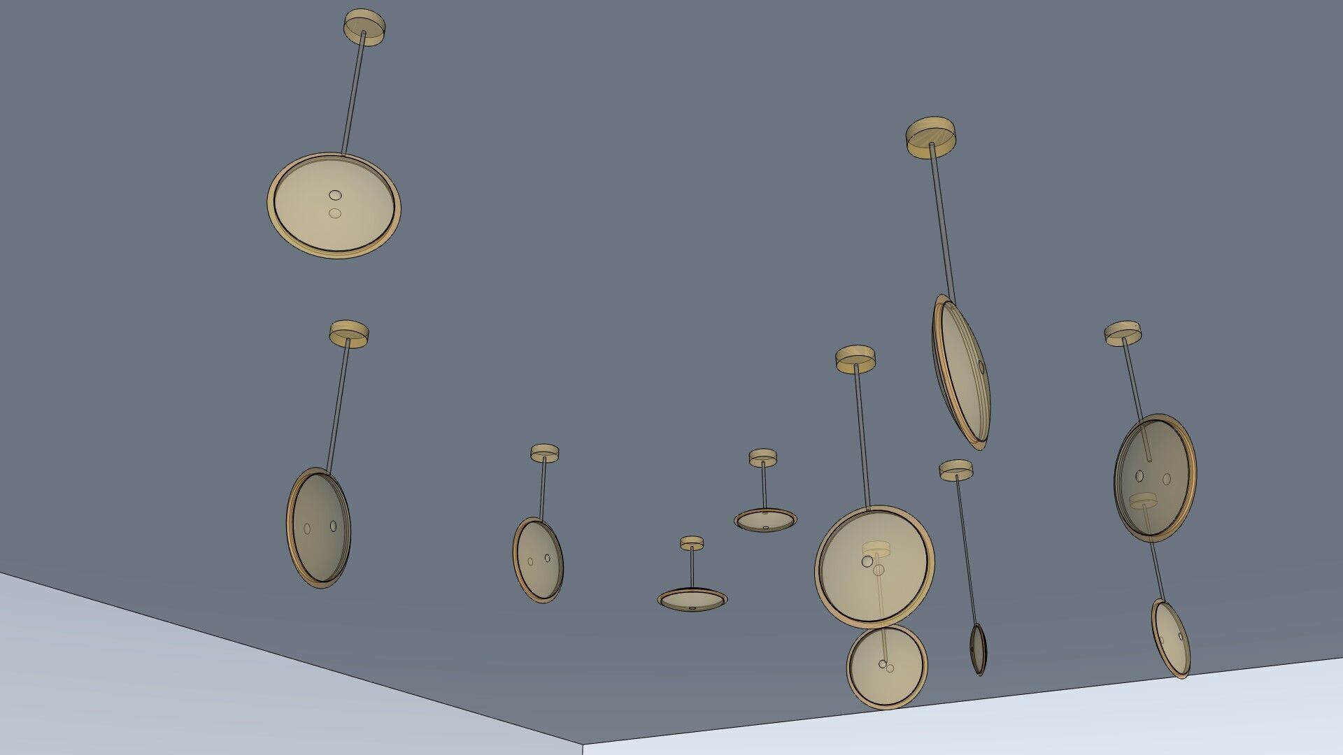 Pendant Ceiling Lamps 3D model_9