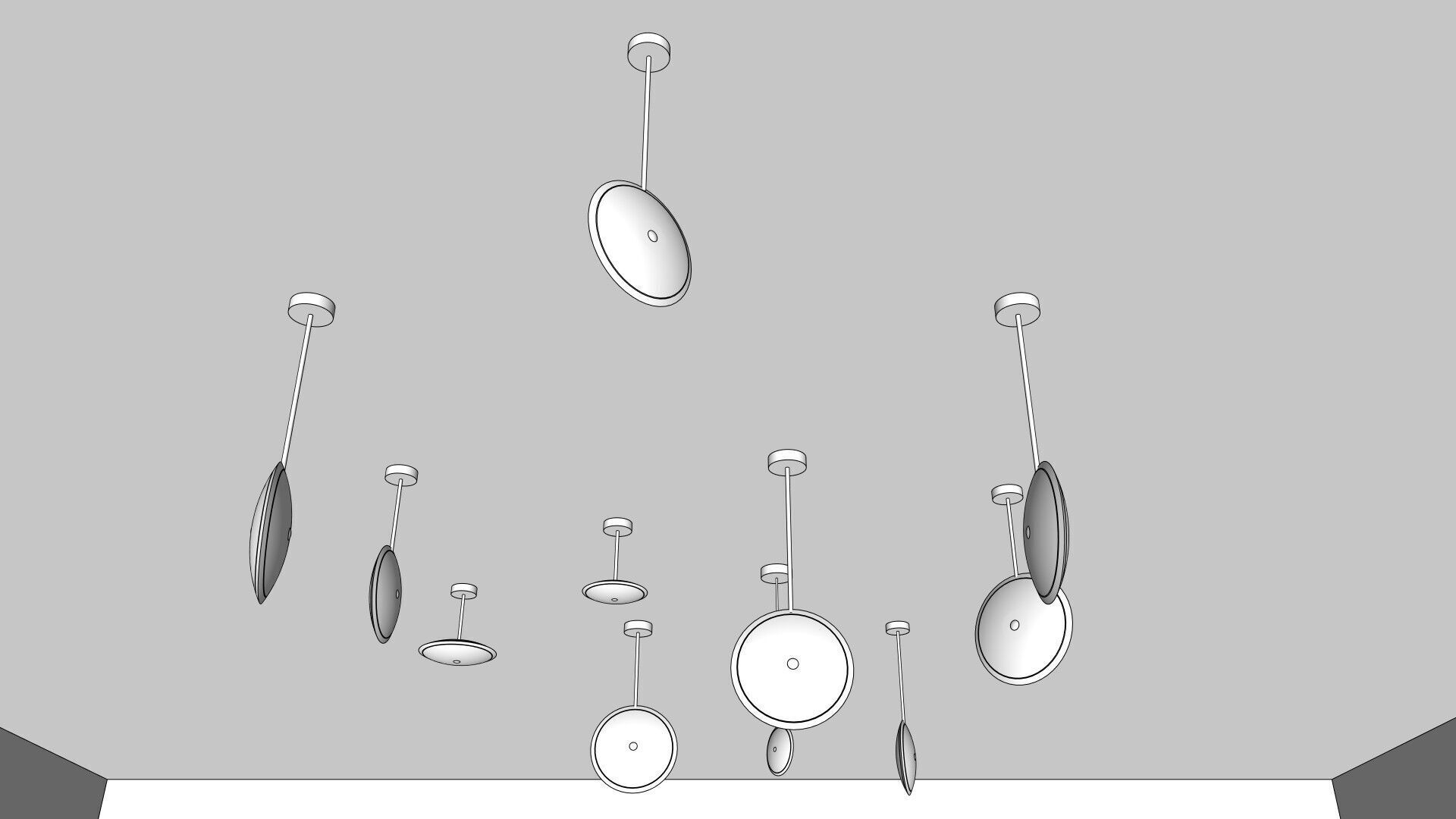 Pendant Ceiling Lamps 3D model_3