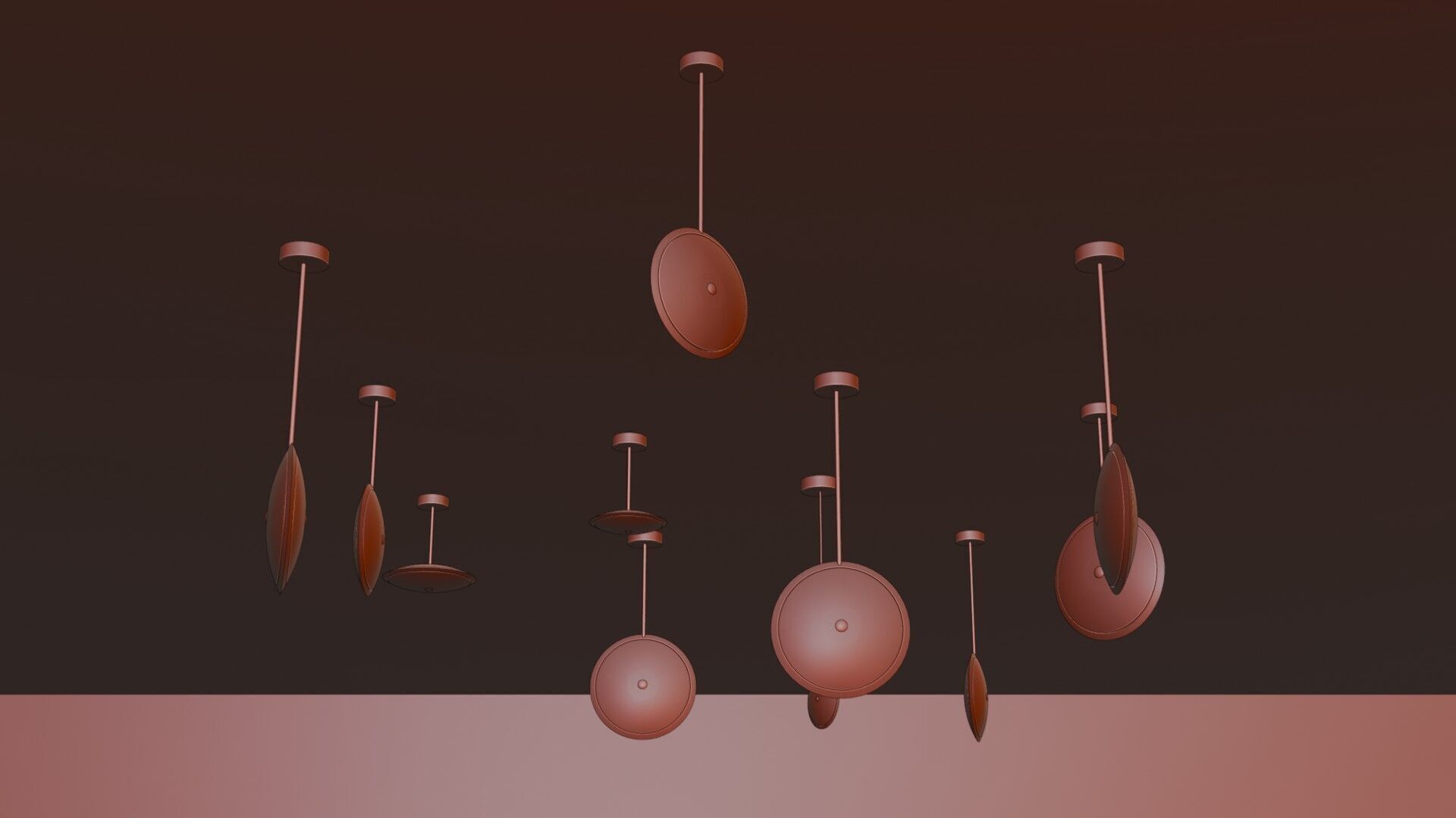 Pendant Ceiling Lamps 3D model_14