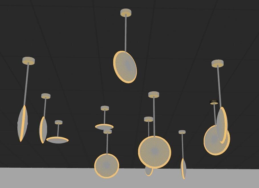 Pendant Ceiling Lamps 3D model_34