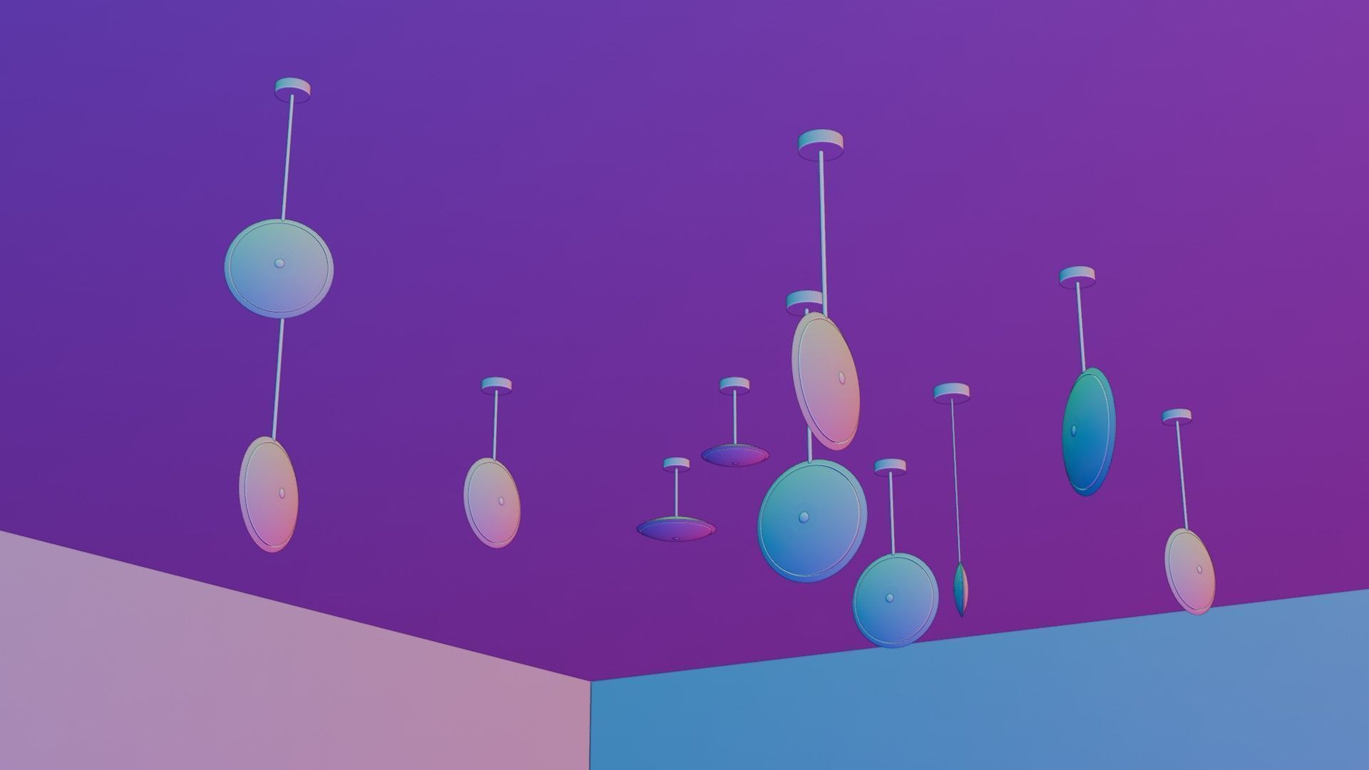 Pendant Ceiling Lamps 3D model_23