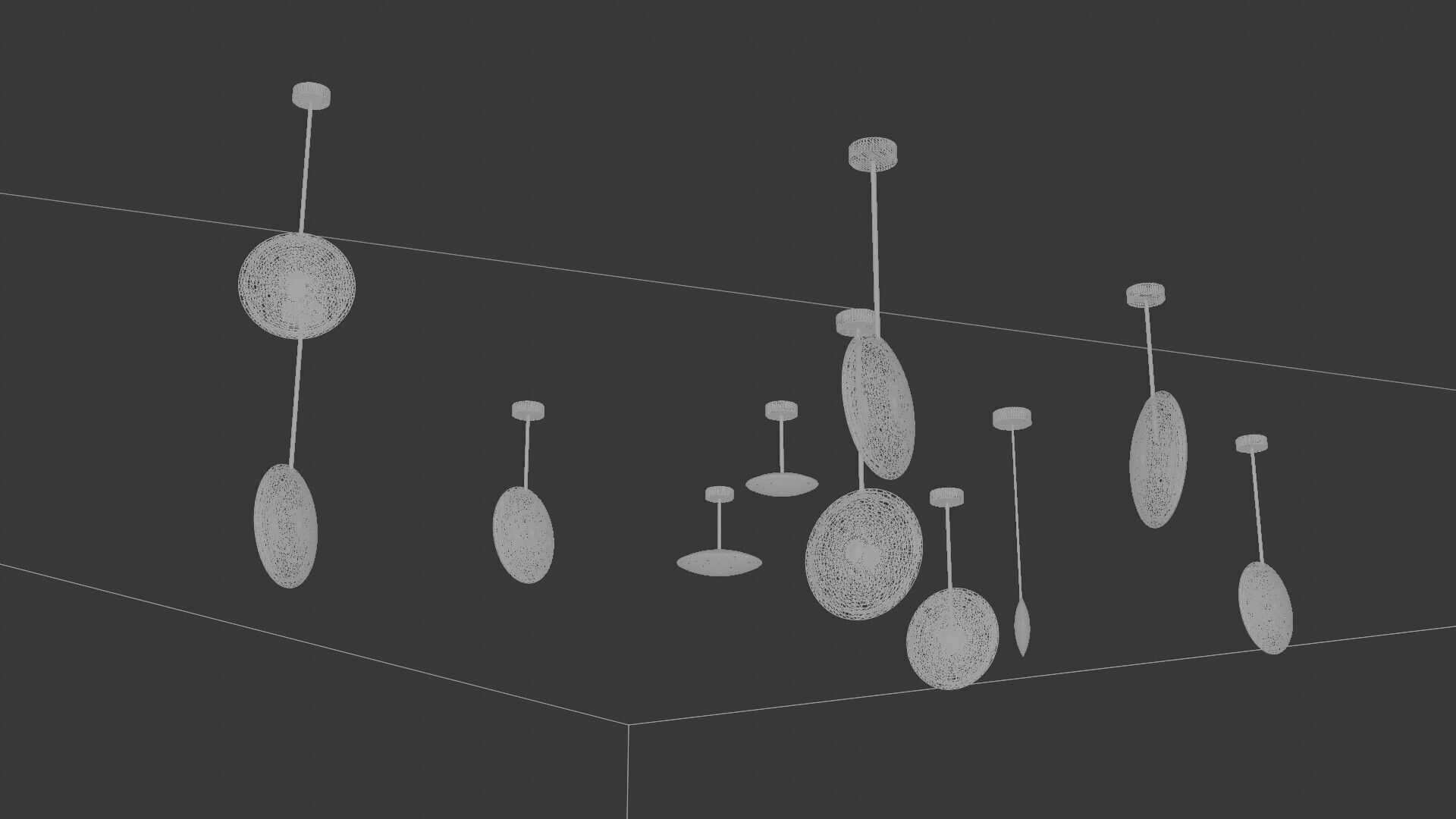 Pendant Ceiling Lamps 3D model_26