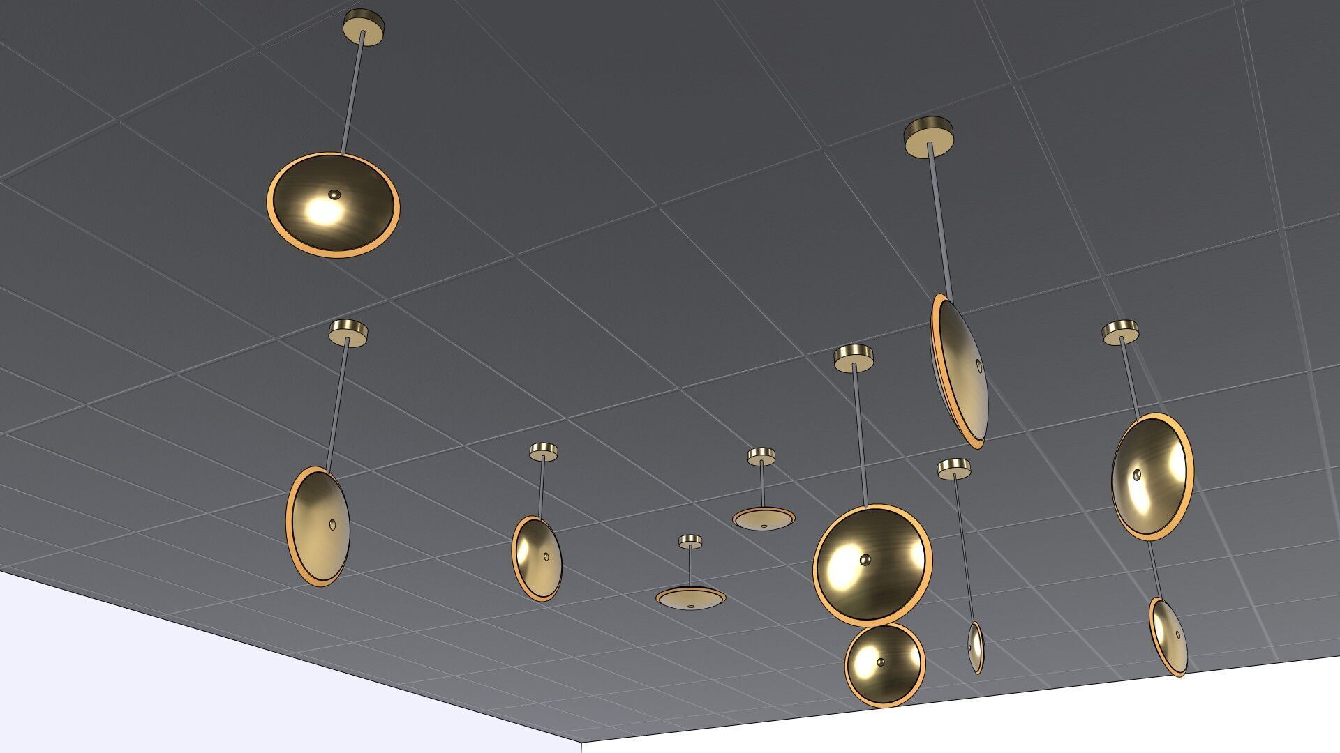 Pendant Ceiling Lamps 3D model_6