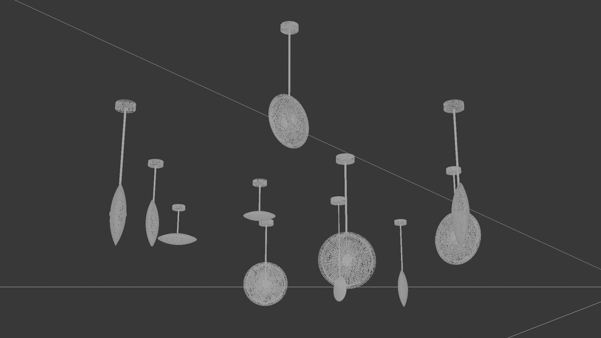 Pendant Ceiling Lamps 3D model_17