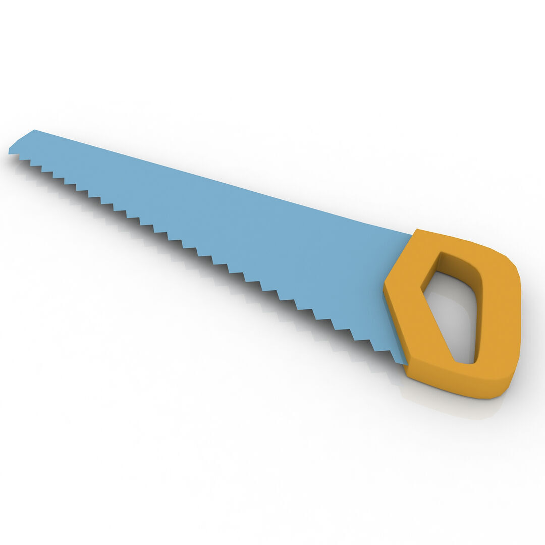 Hand saw 3D model_3