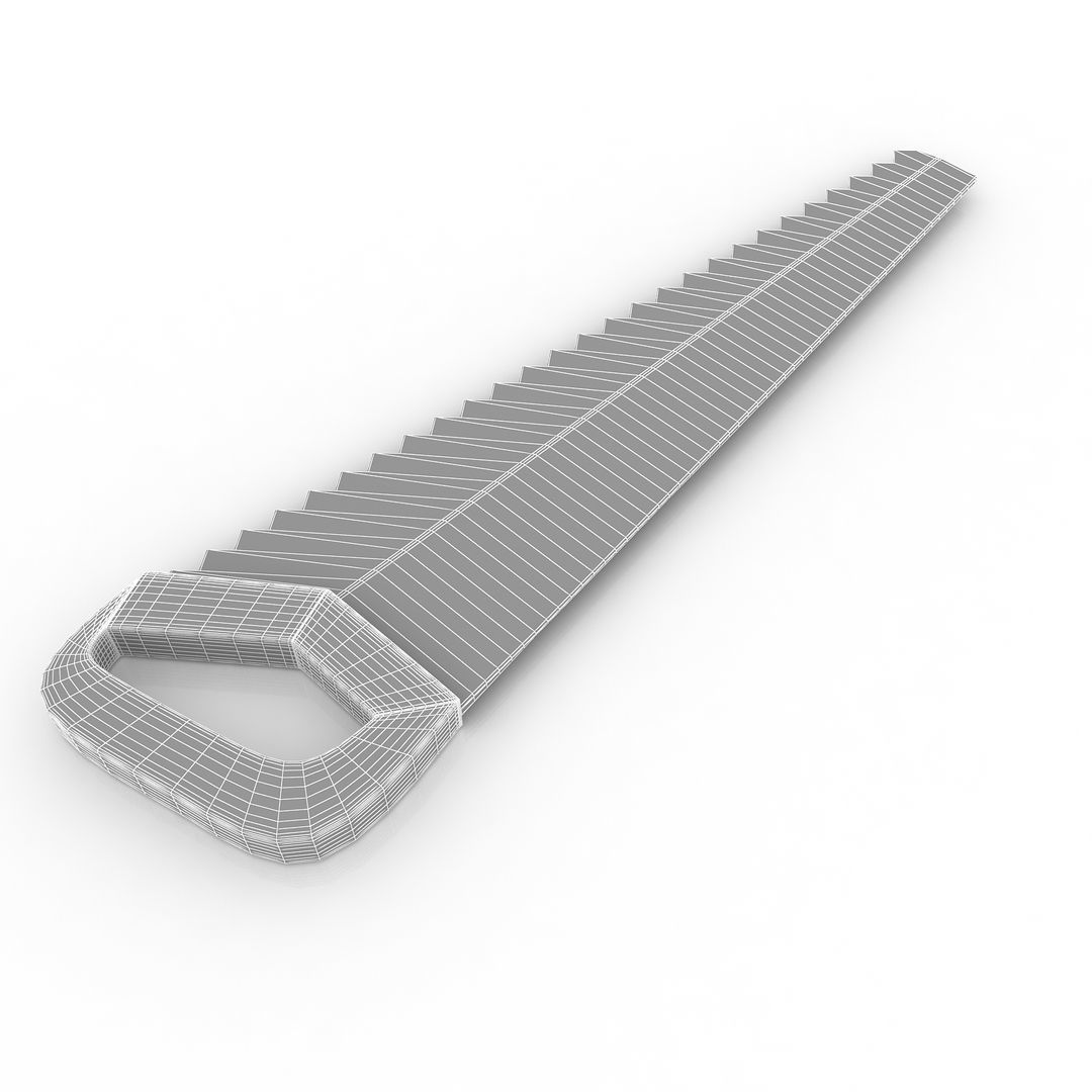 Hand saw 3D model_6