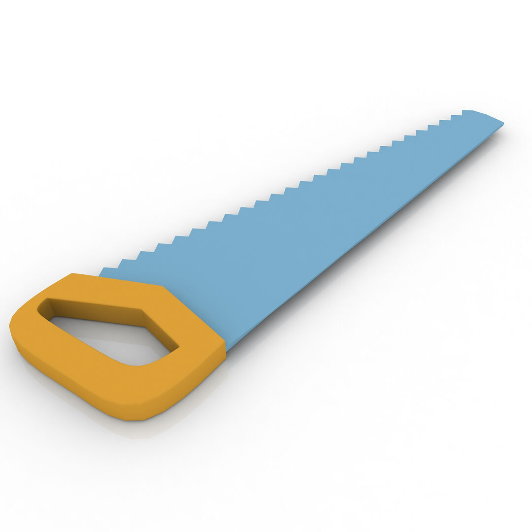 Hand saw 3D model_4