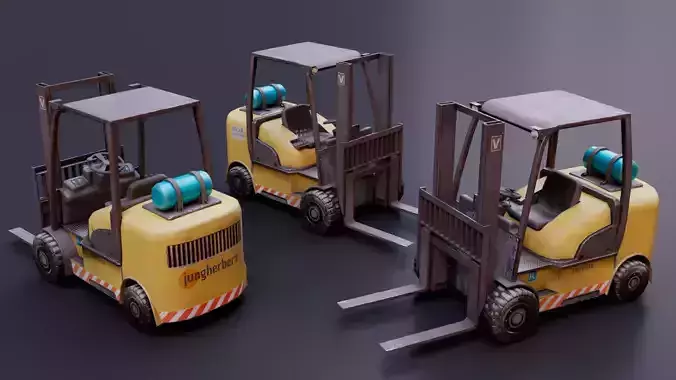 Low-Poly Forklift - PBR Game Ready