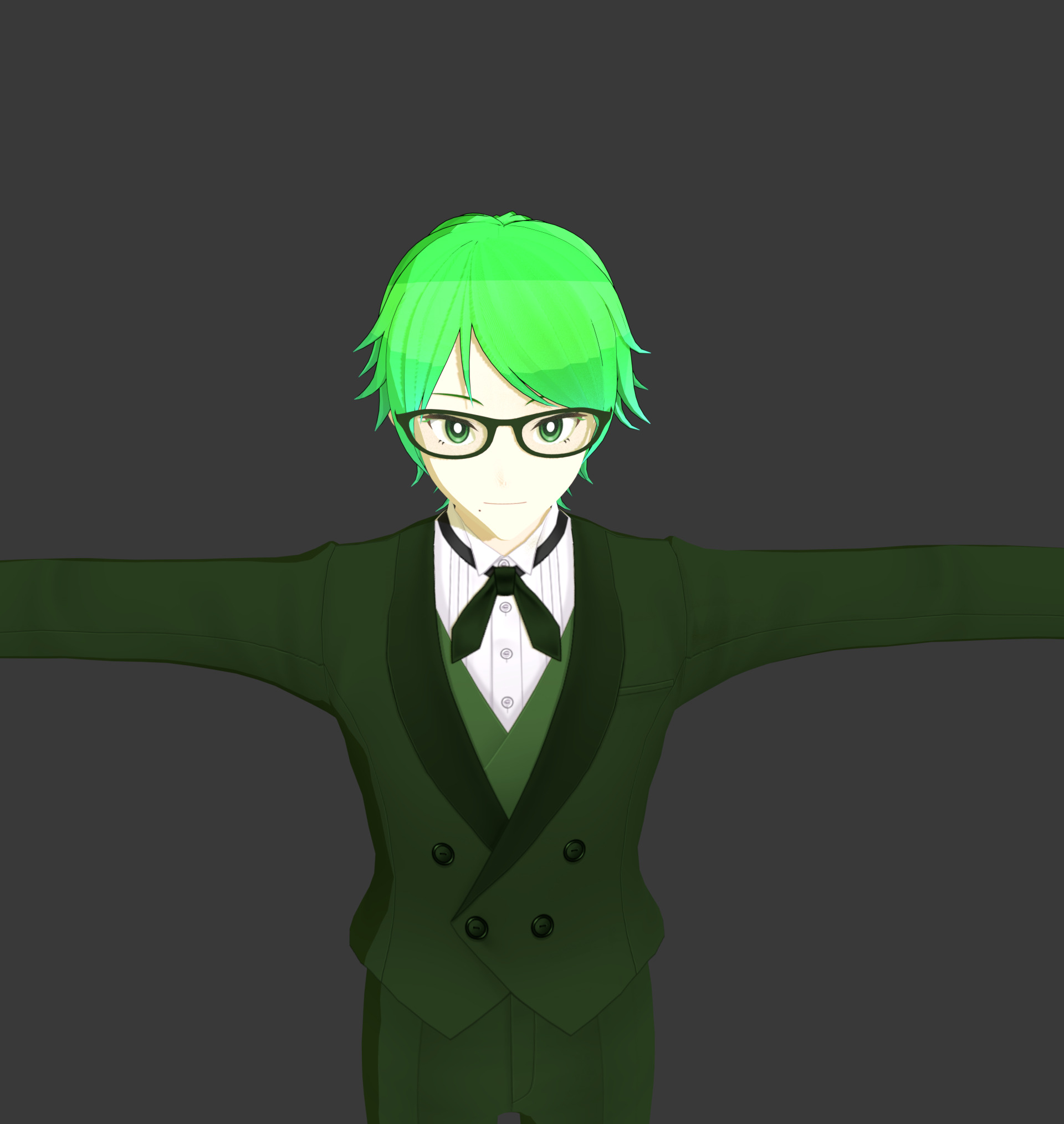 Anime Character  Low-poly 3D model_6