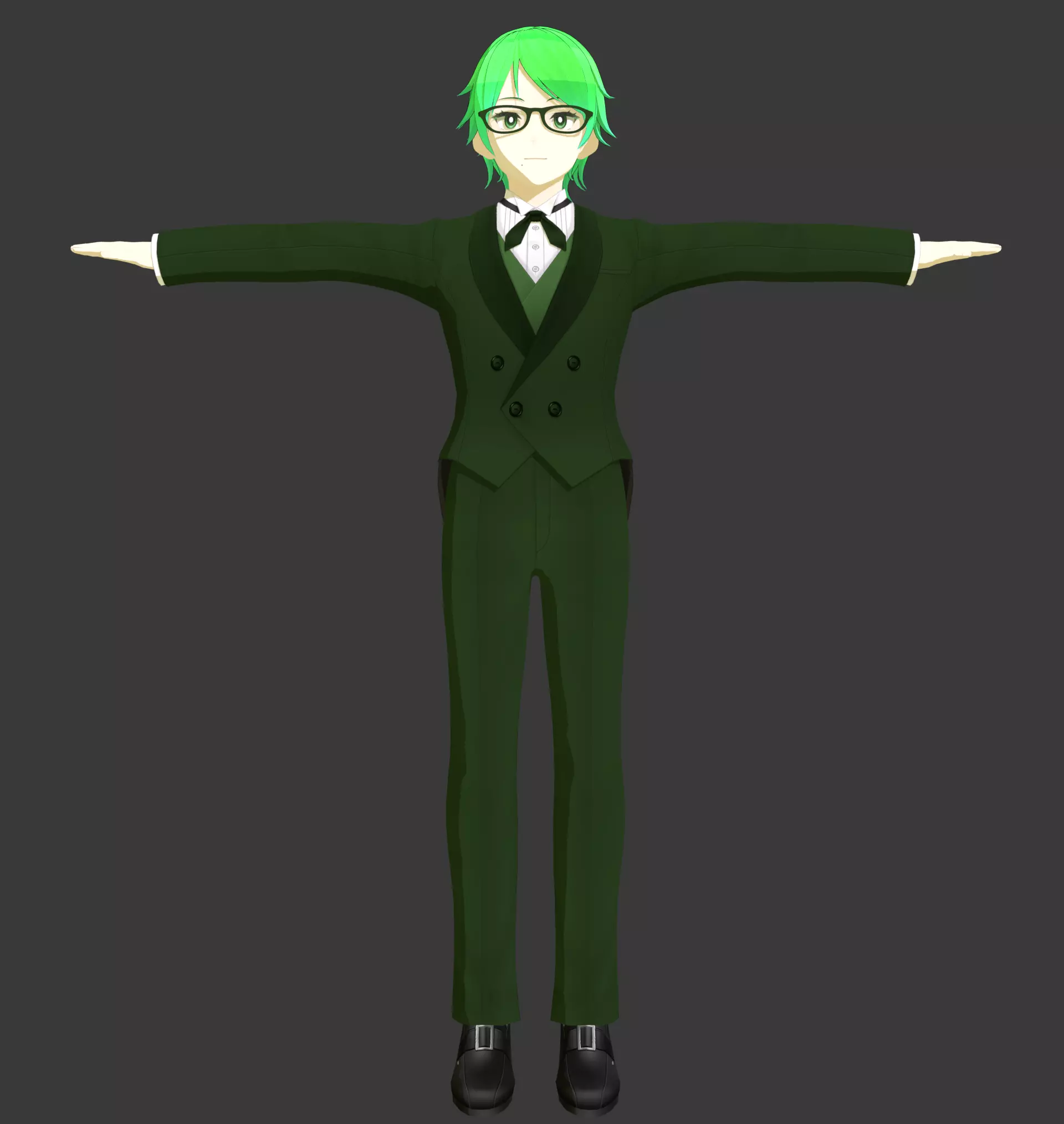 Anime Character  Low-poly 3D model_0