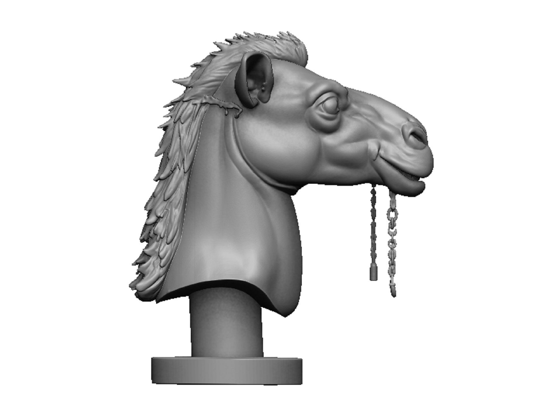 camel head 3D print model_2
