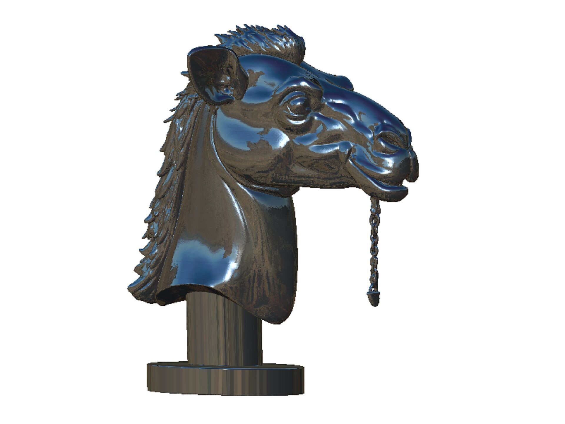 camel head 3D print model_9