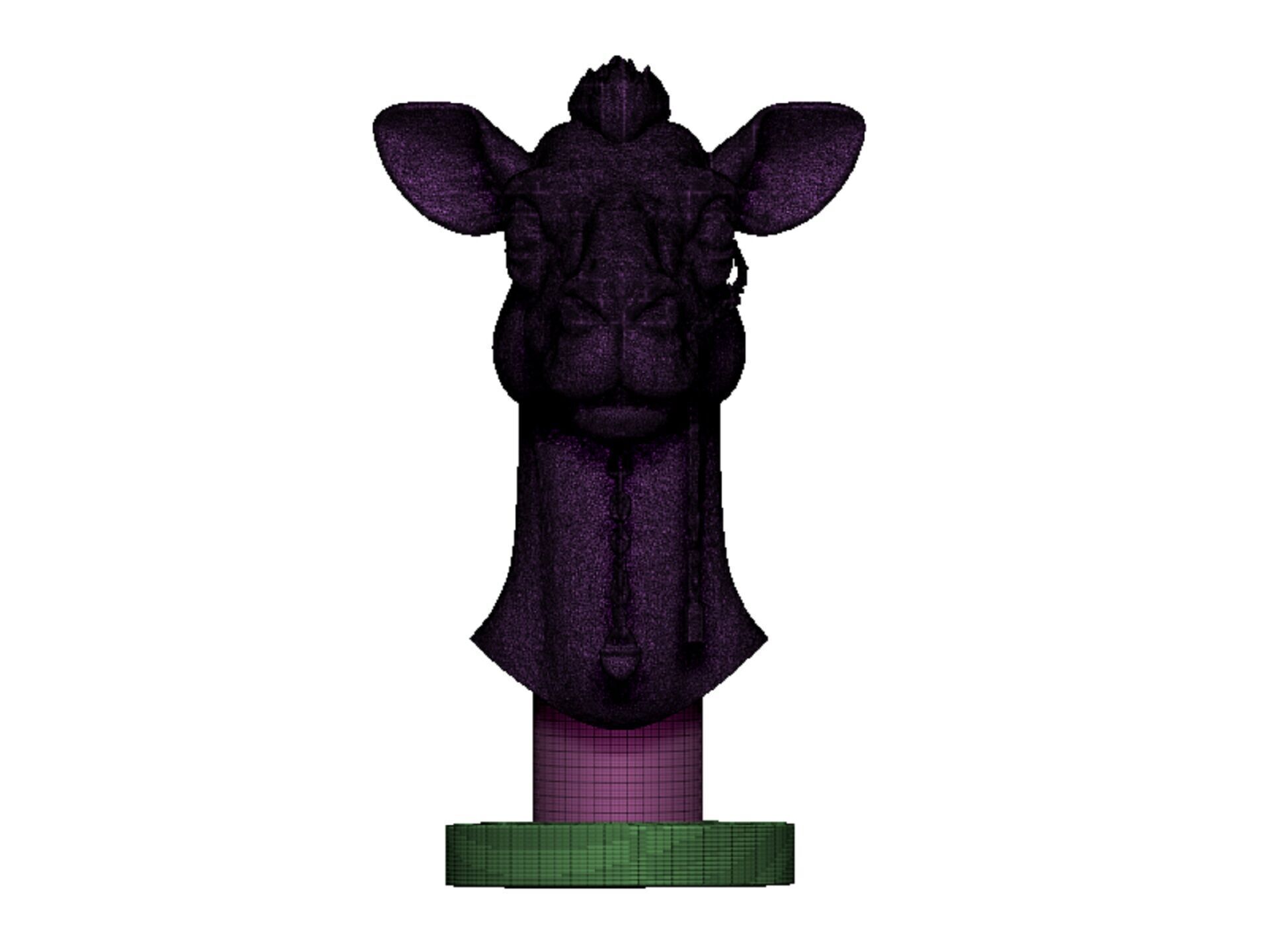 camel head 3D print model_12