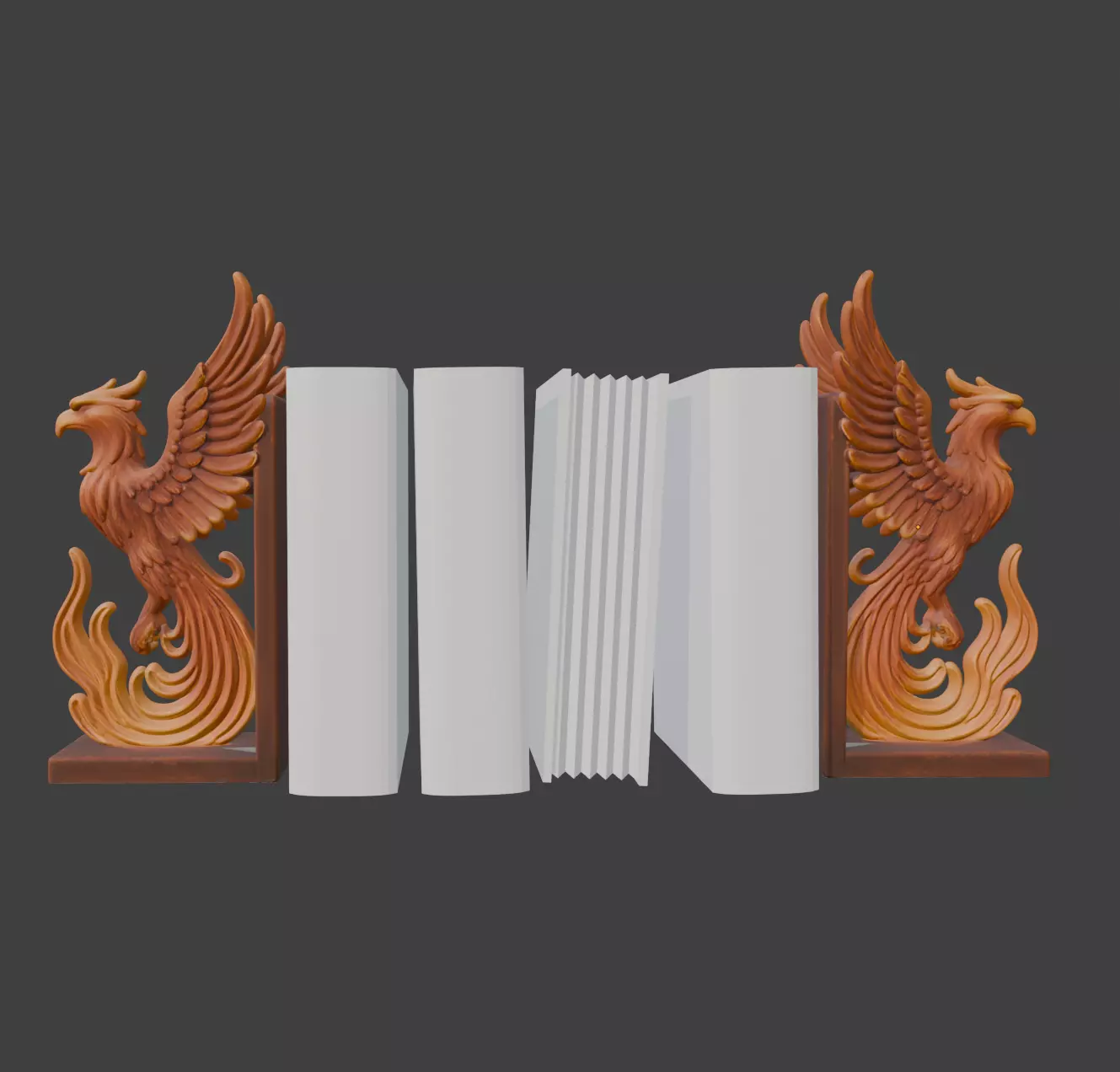Phoenix Bookends 3D print model