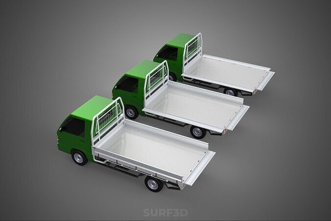 COLLECTION BAKKIE UTE 3 WAY WIDE DECK DROP SIDE BED PICKUP TRUCK 3D model