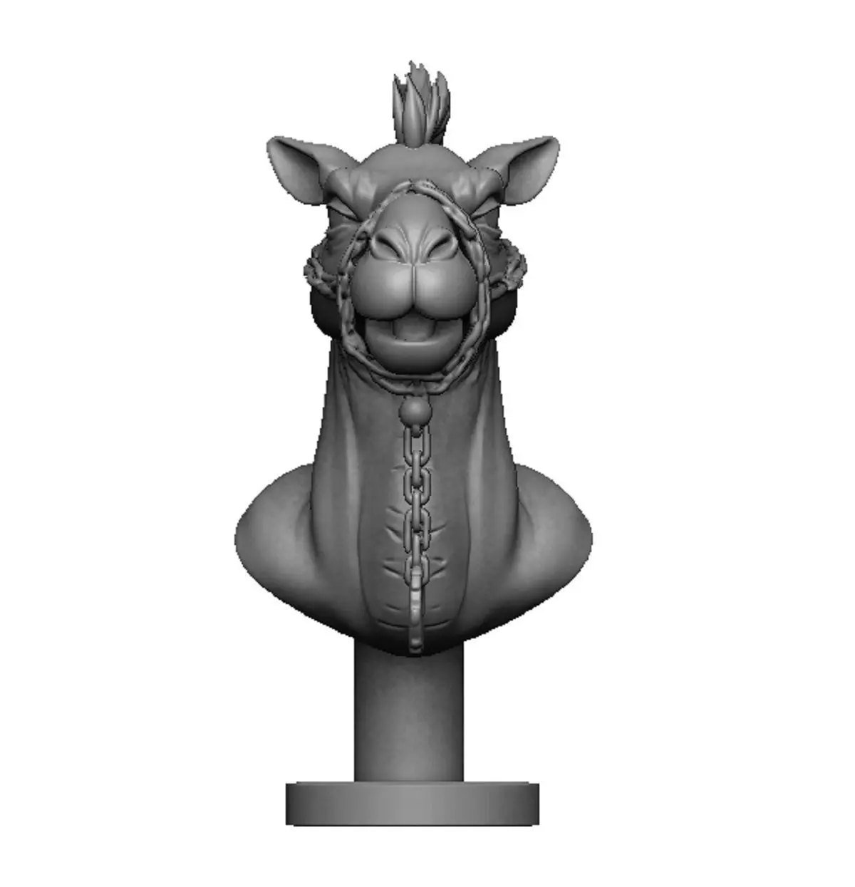 Camel head 3D print model_0
