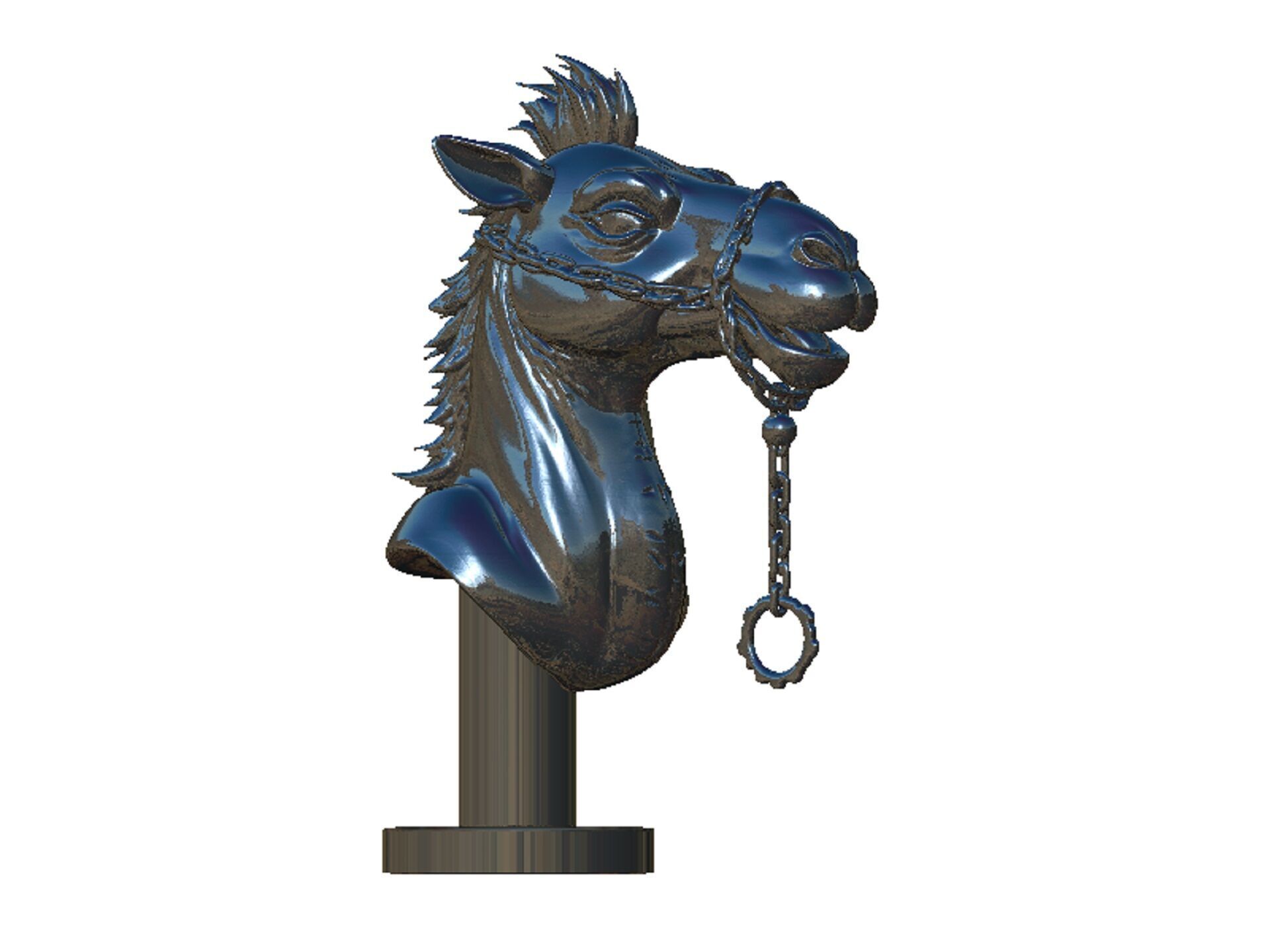 Camel head 3D print model_9
