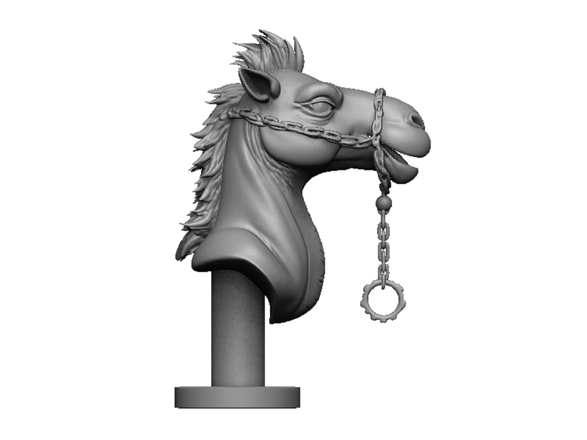 Camel head 3D print model_2