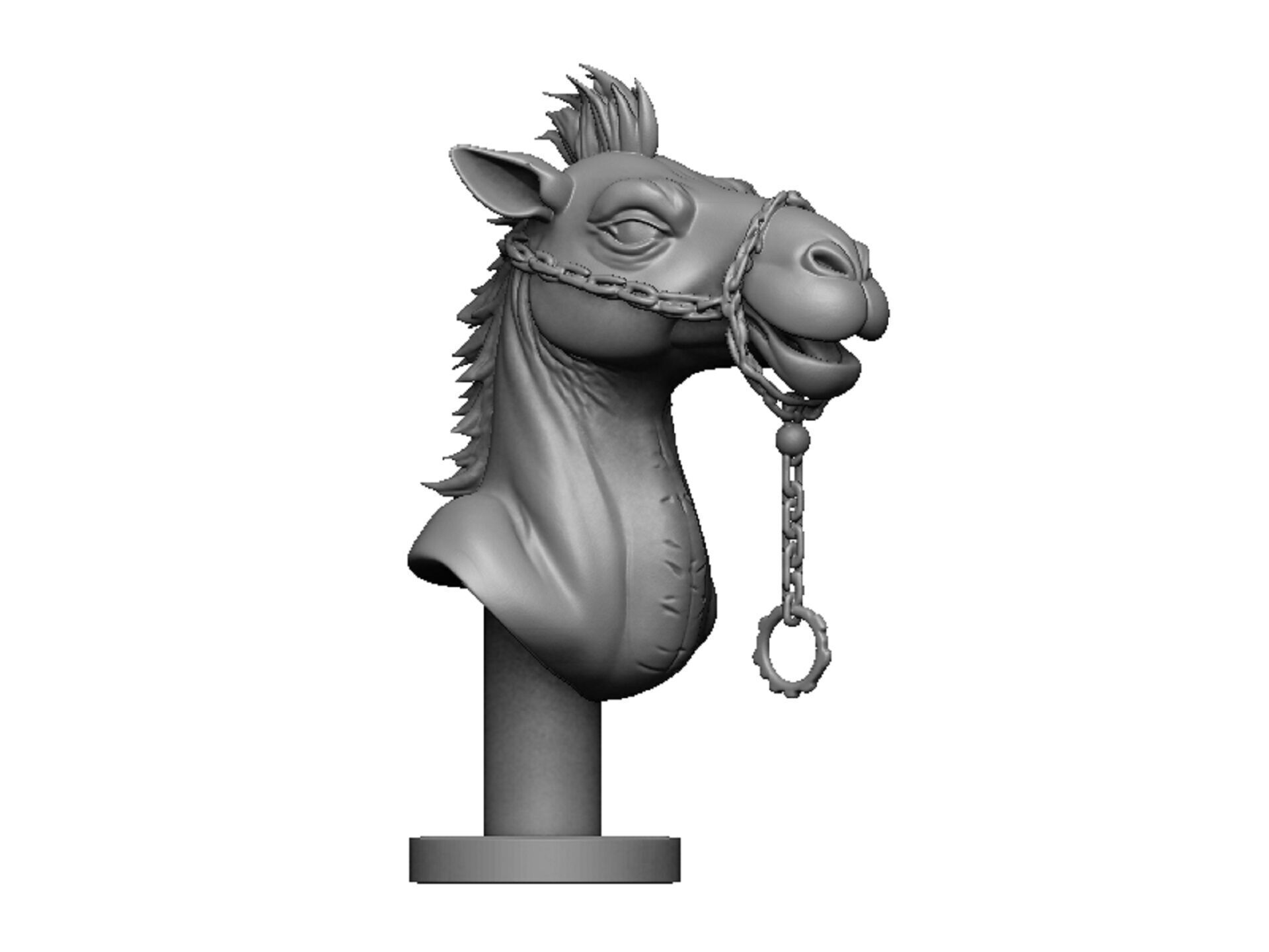 Camel head 3D print model_1