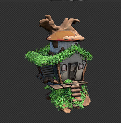 Tree House Stylized 3D model