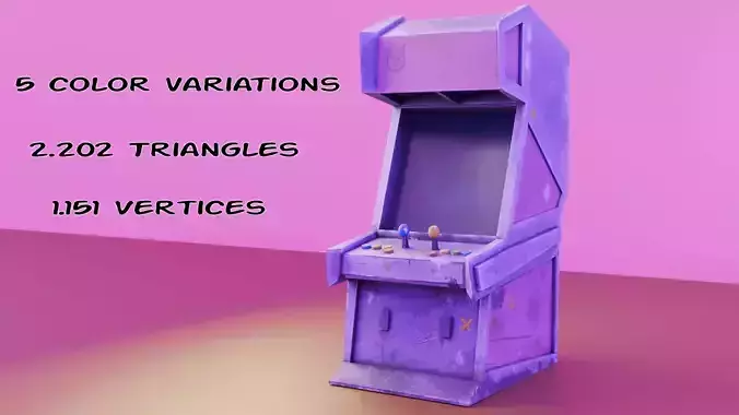 Arcade Machine Lowpoly HandPainted