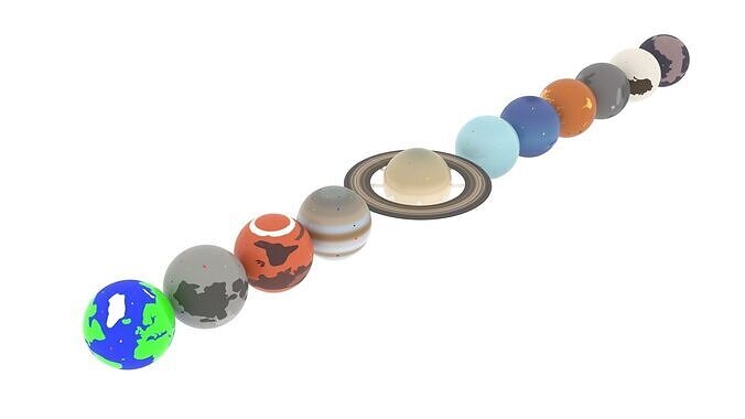 Planets Jawbreaker Candies Set 3D model
