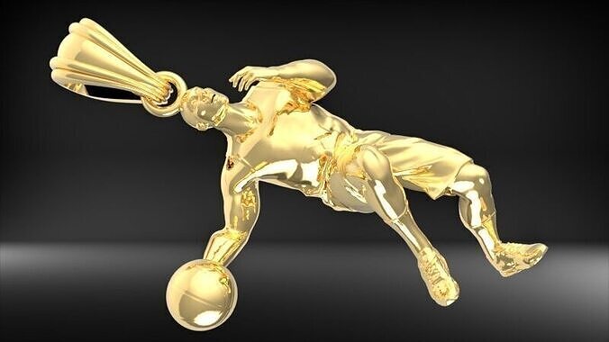 3D Basket Ball Player NBA Pendant Necklace Jewelry 3D print model