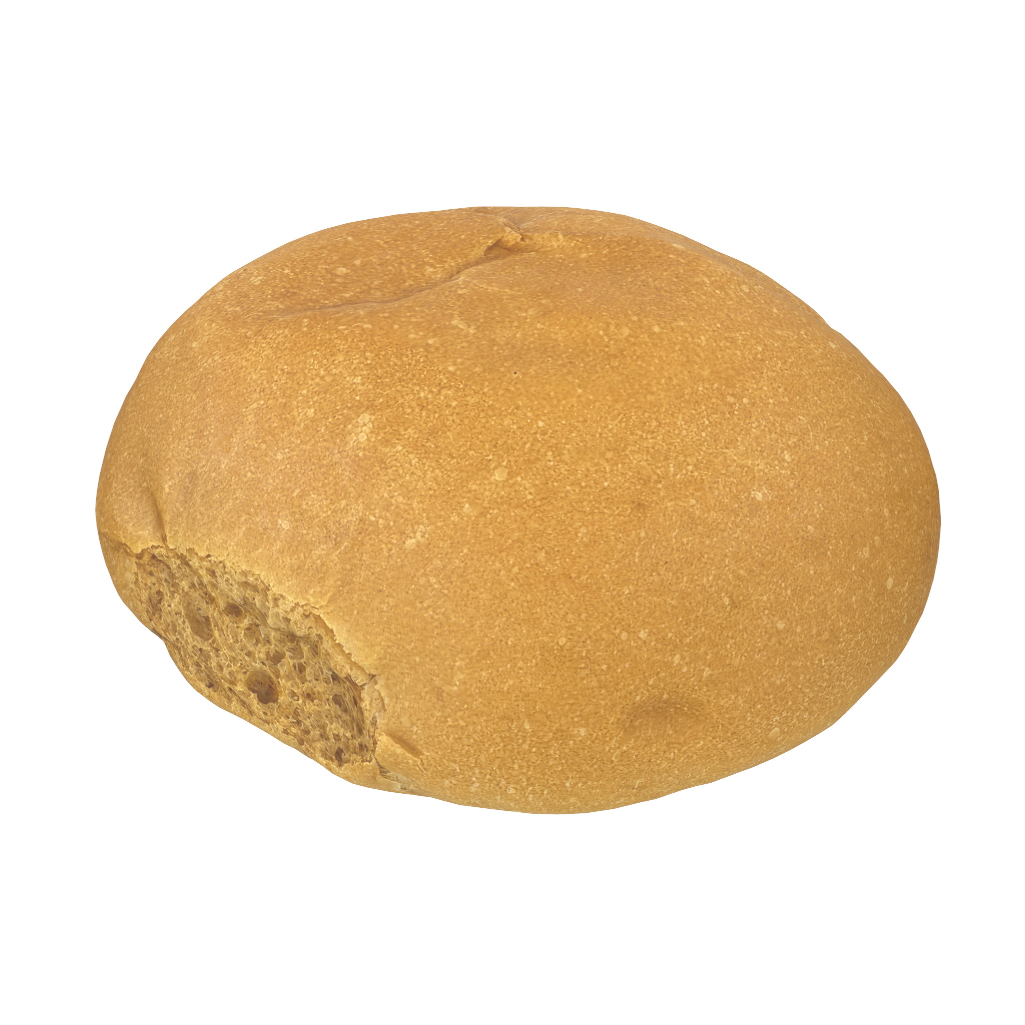 Round Bun Low-poly 3D model_1