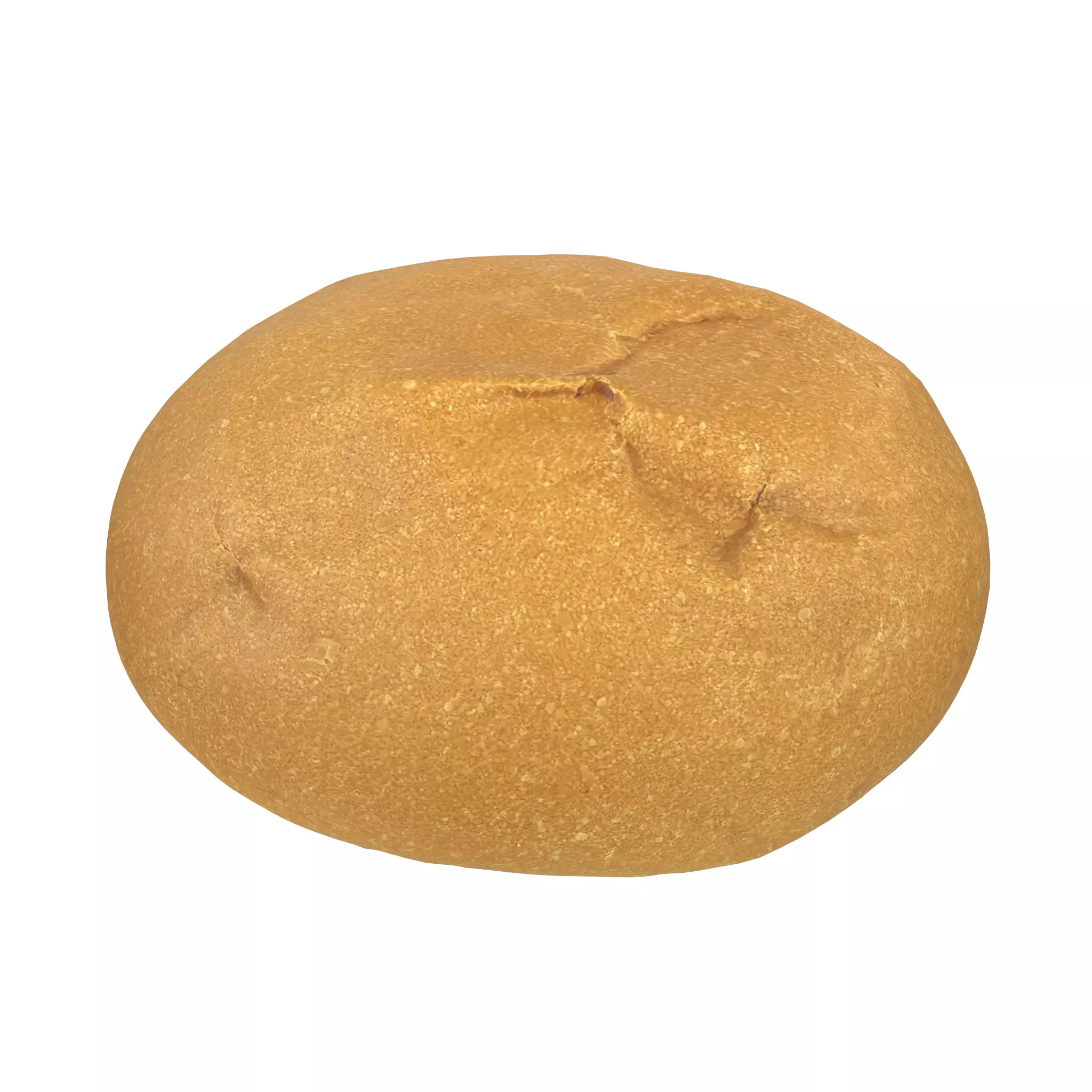 Round Bun Low-poly 3D model_0