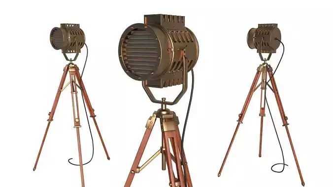 Antiqued Spot Light Floor Lamp 