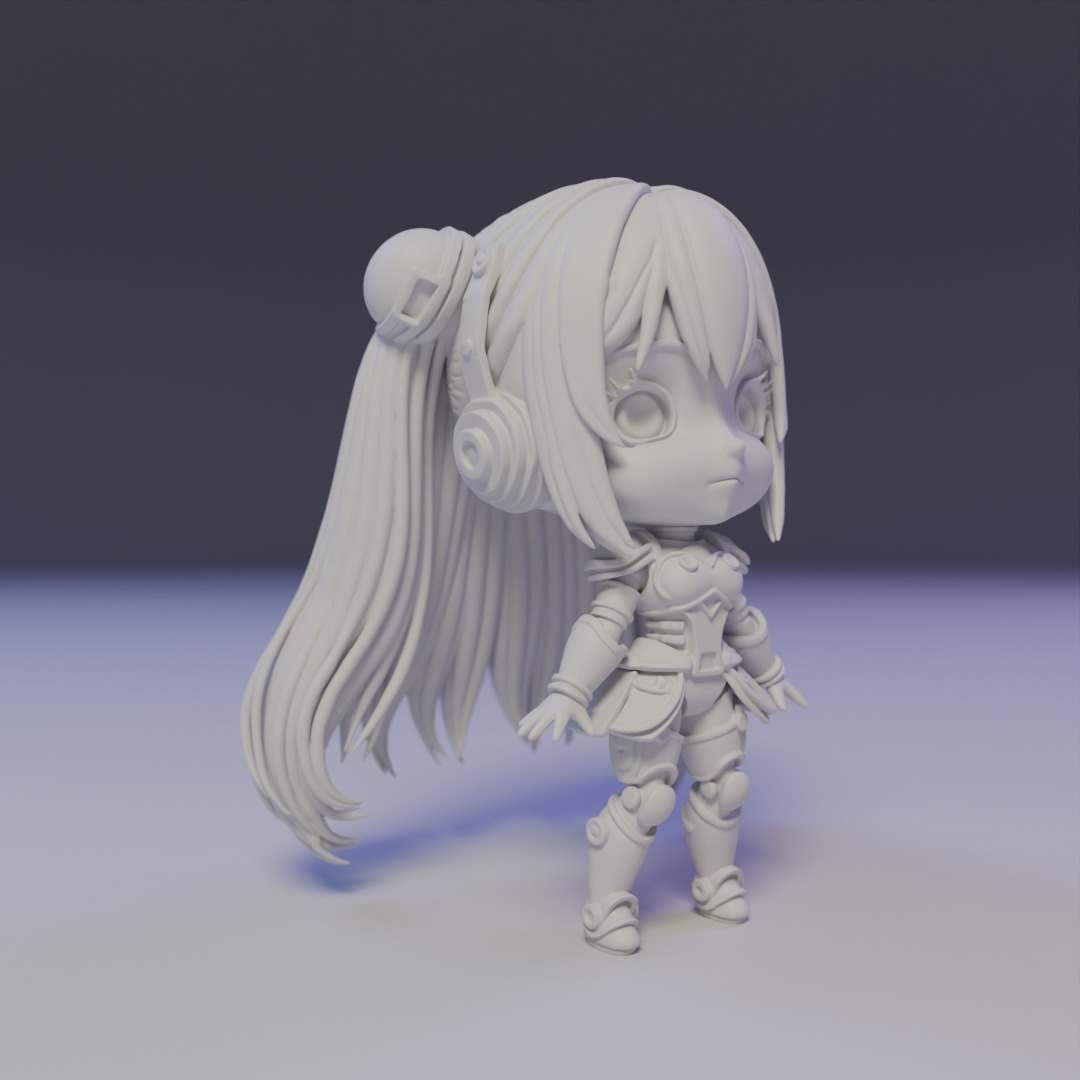 android chibi 3D print model_8