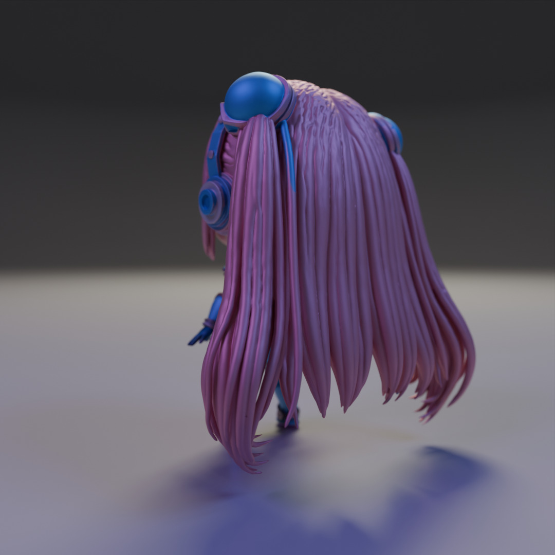 android chibi 3D print model_11