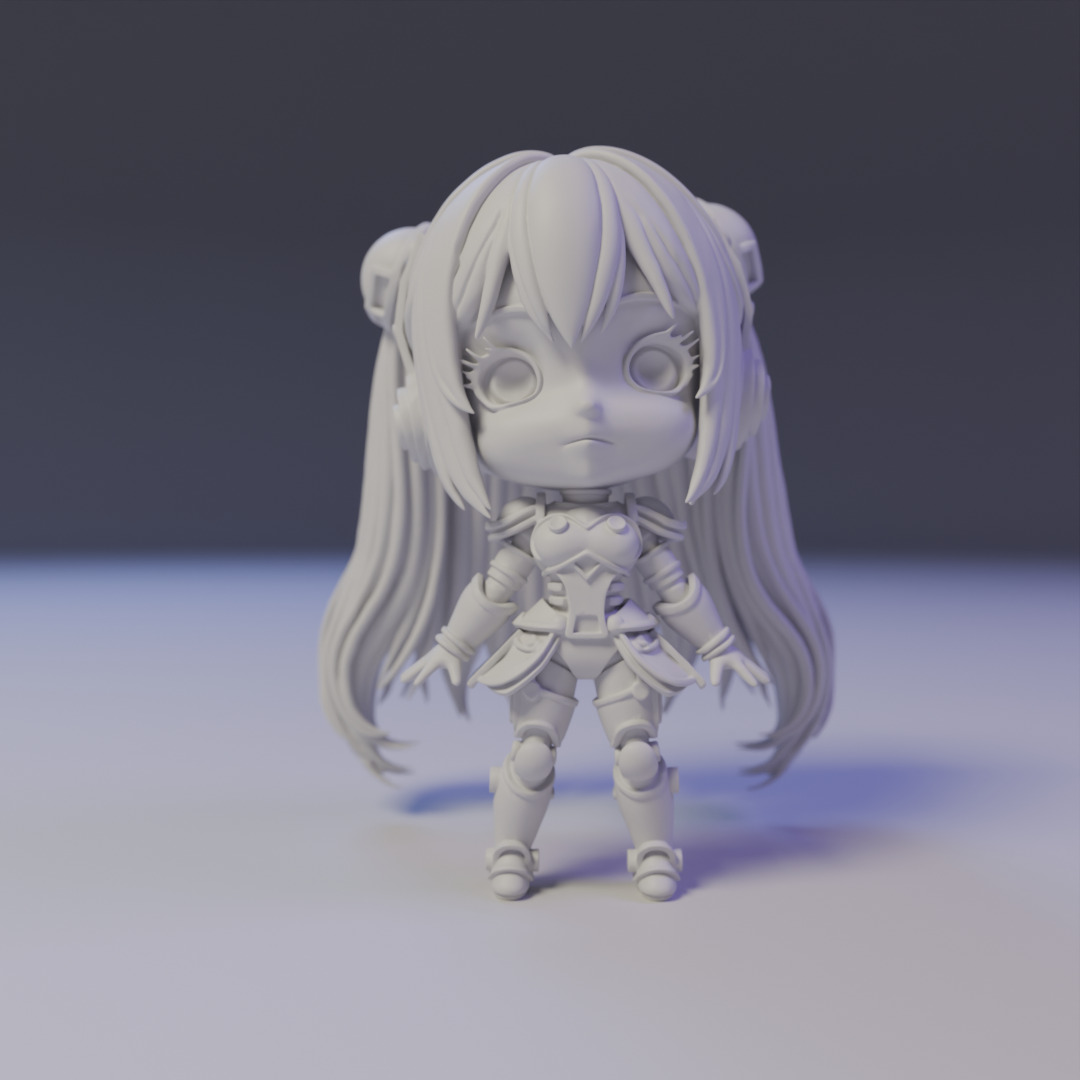 android chibi 3D print model_16