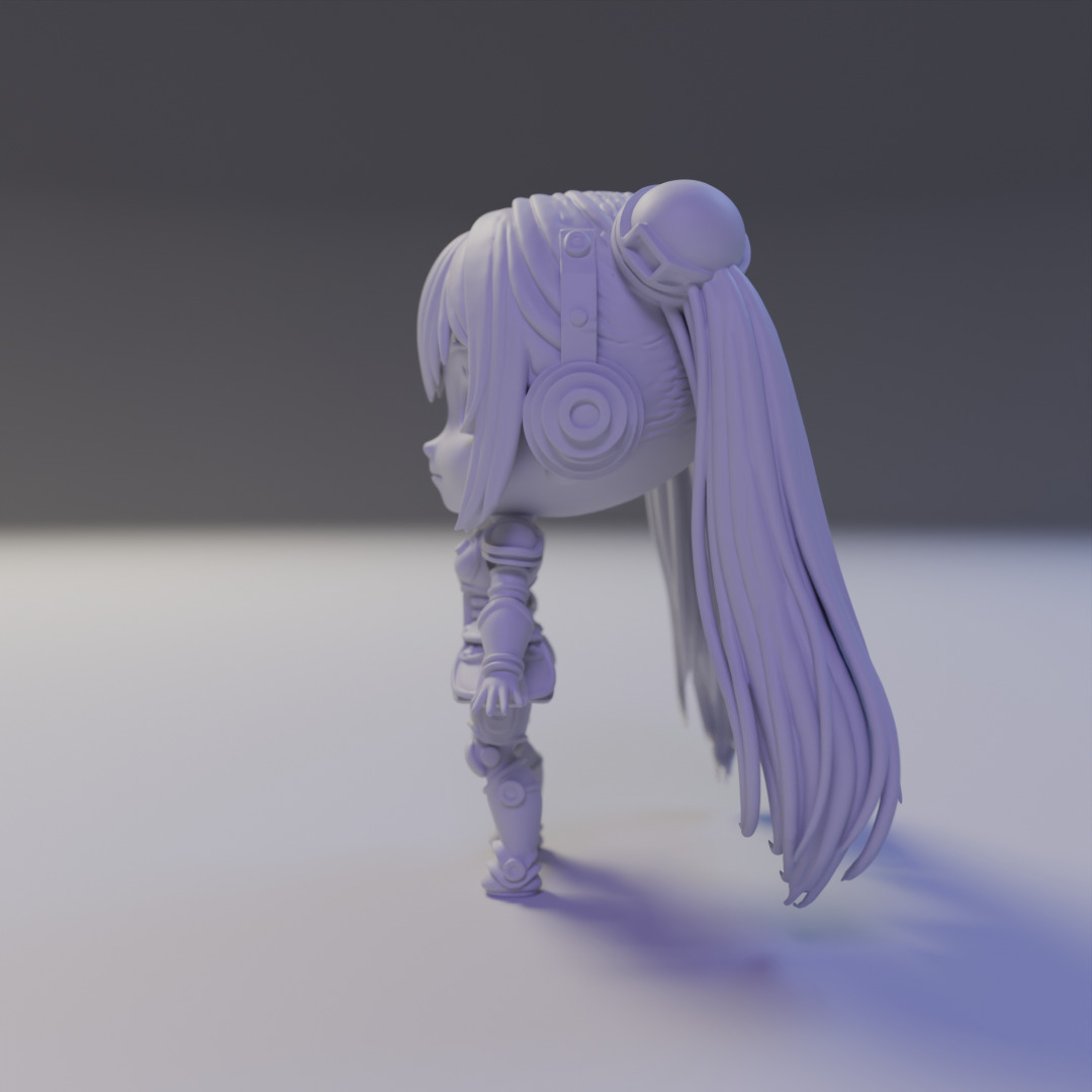 android chibi 3D print model_4