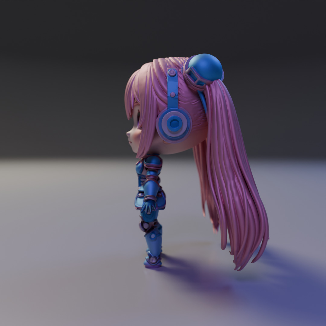 android chibi 3D print model_3