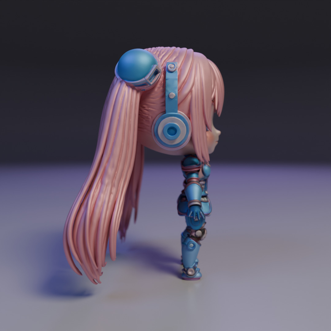 android chibi 3D print model_1