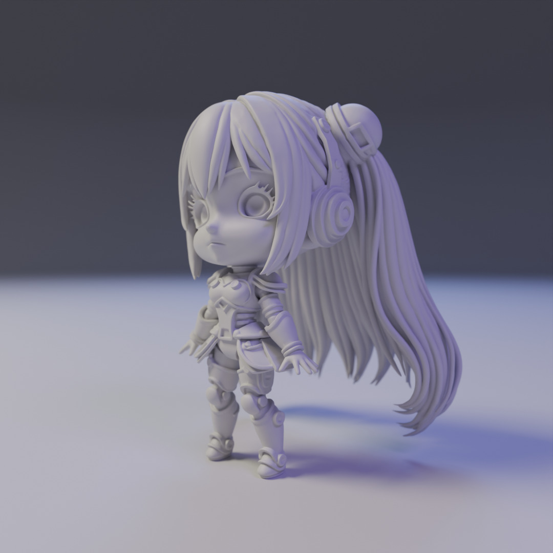 android chibi 3D print model_10