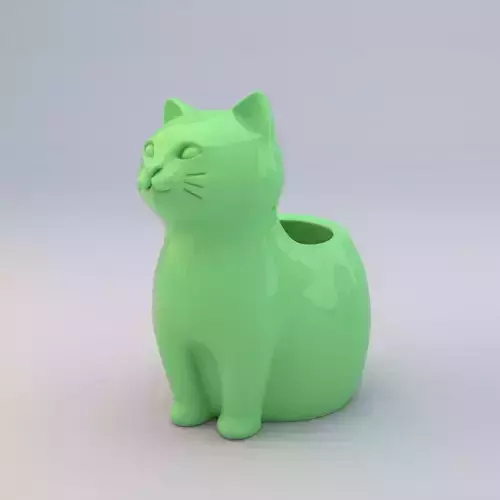 Purrfect Pot - Cat Lover 3D Printed Planter 3D print model
