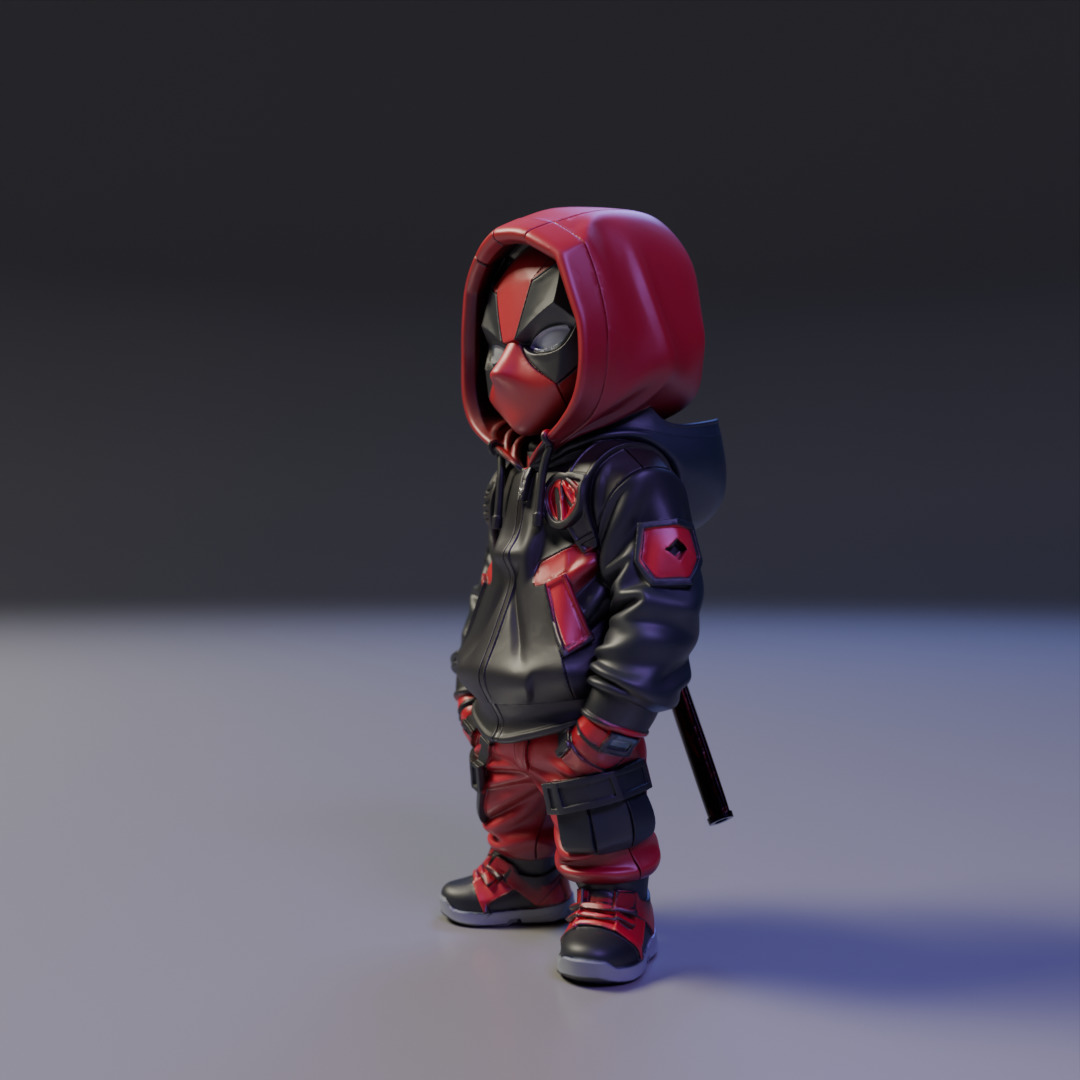 Deadpool chibi 3D print model_9