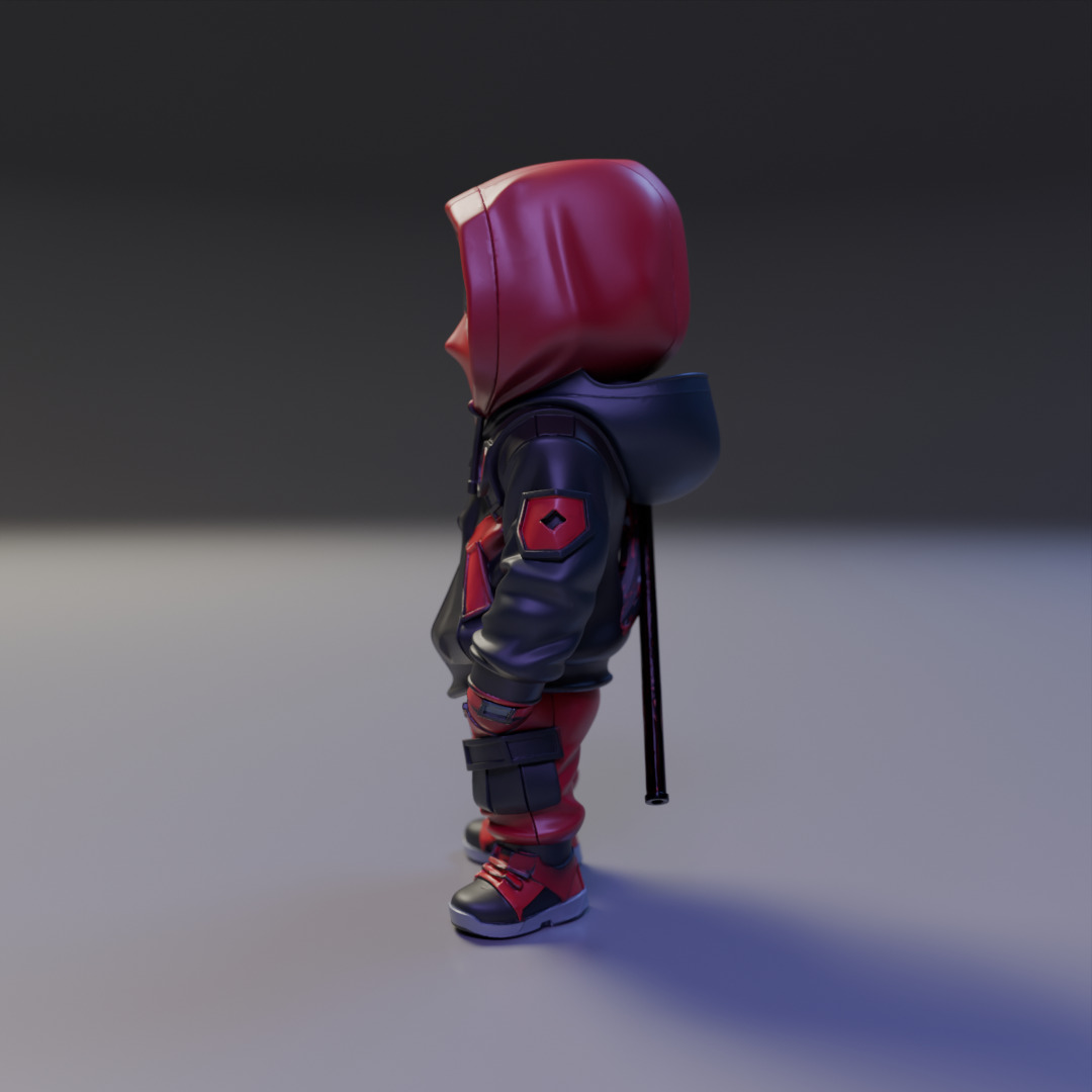 Deadpool chibi 3D print model_3