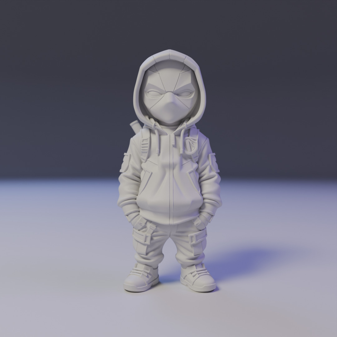 Deadpool chibi 3D print model_16