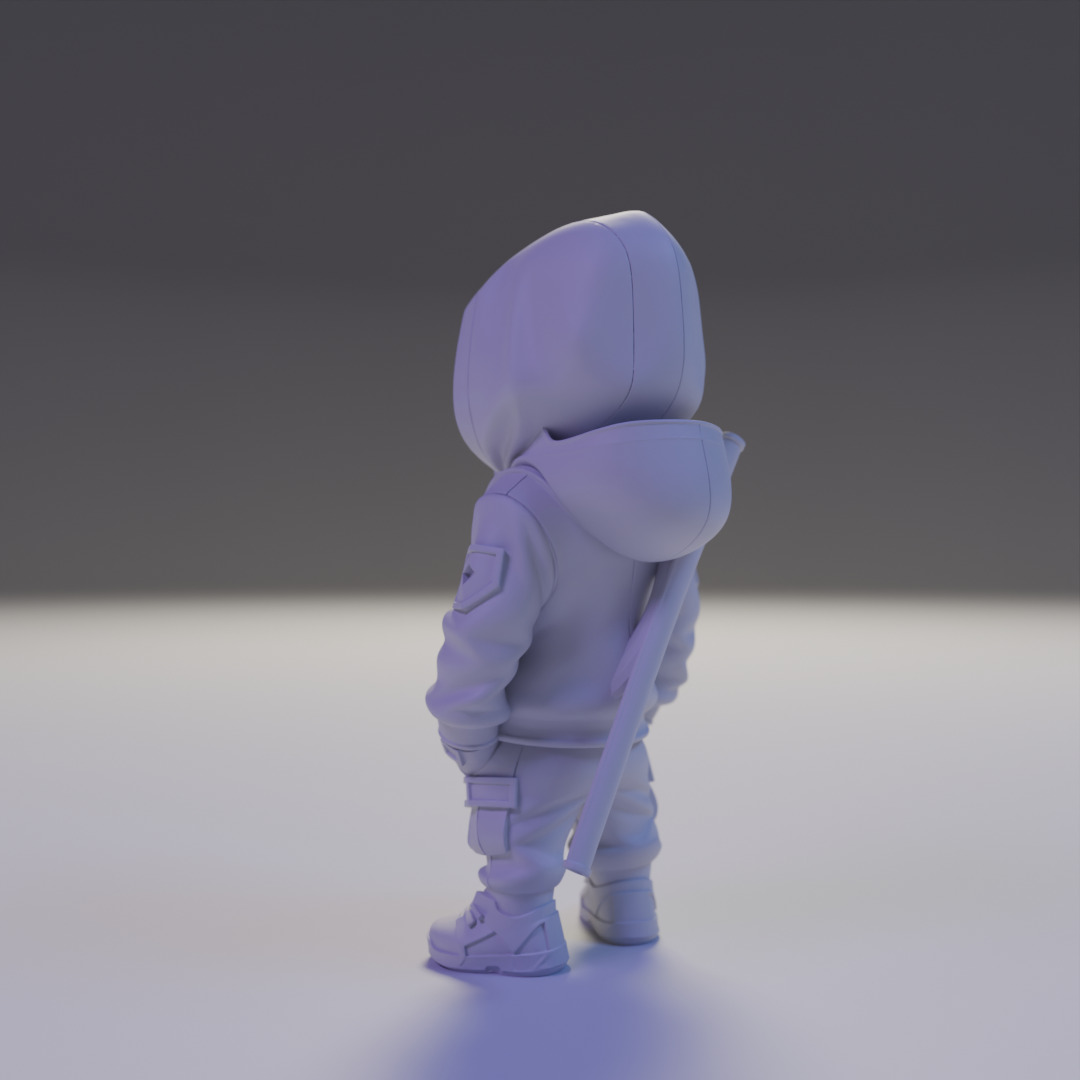 Deadpool chibi 3D print model_12