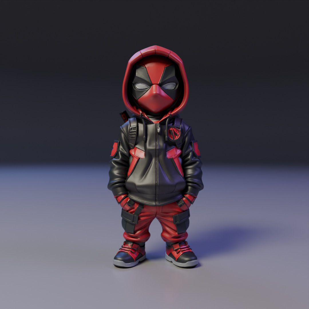 Deadpool chibi 3D print model_15