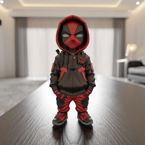 Deadpool chibi 3D print model