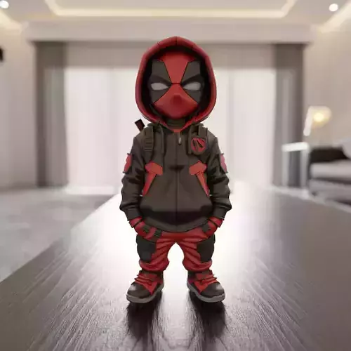 Deadpool chibi 3D print model